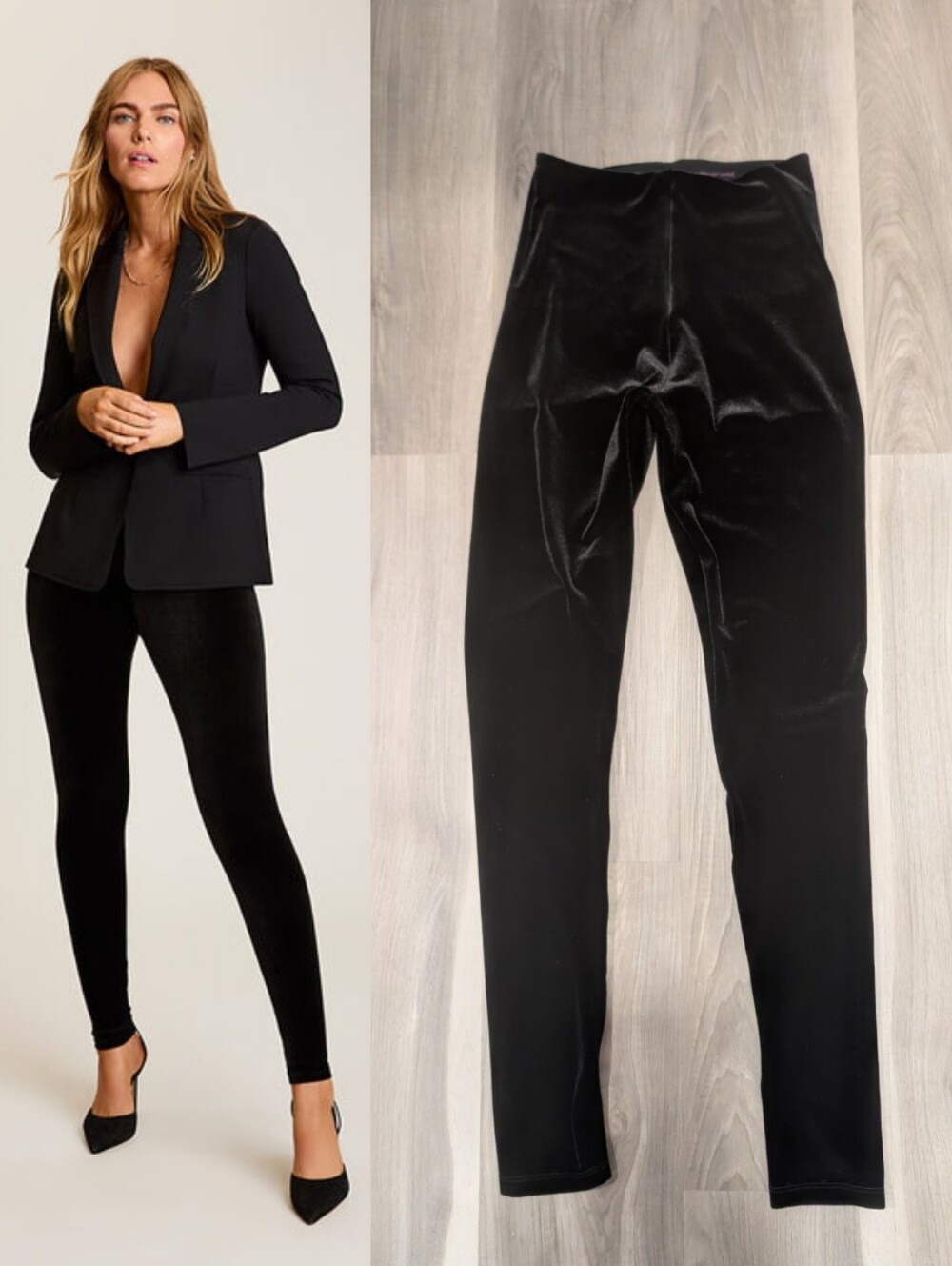 Commando | Perfect Control Velvet Leggings In Black